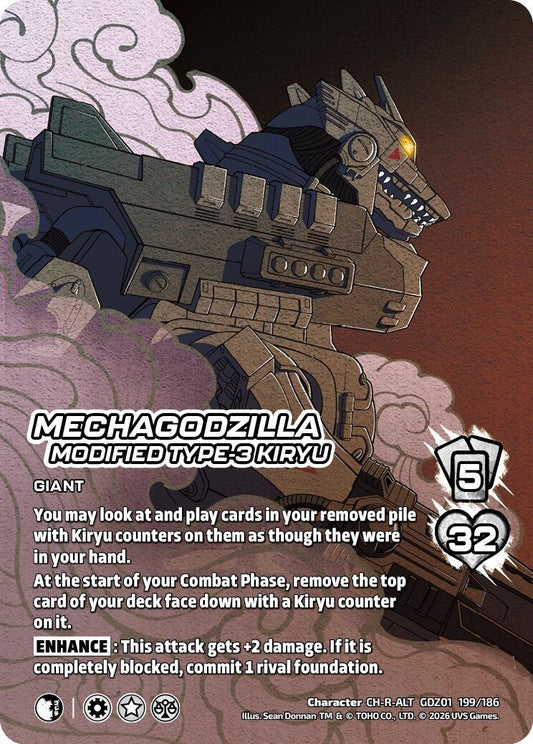 Image for Mechagodzilla, Modified Type-3 Kiryu (Alternate Art) (GDZ01 199/186) (Godzilla: Reign of Kaiju) - UniVersus