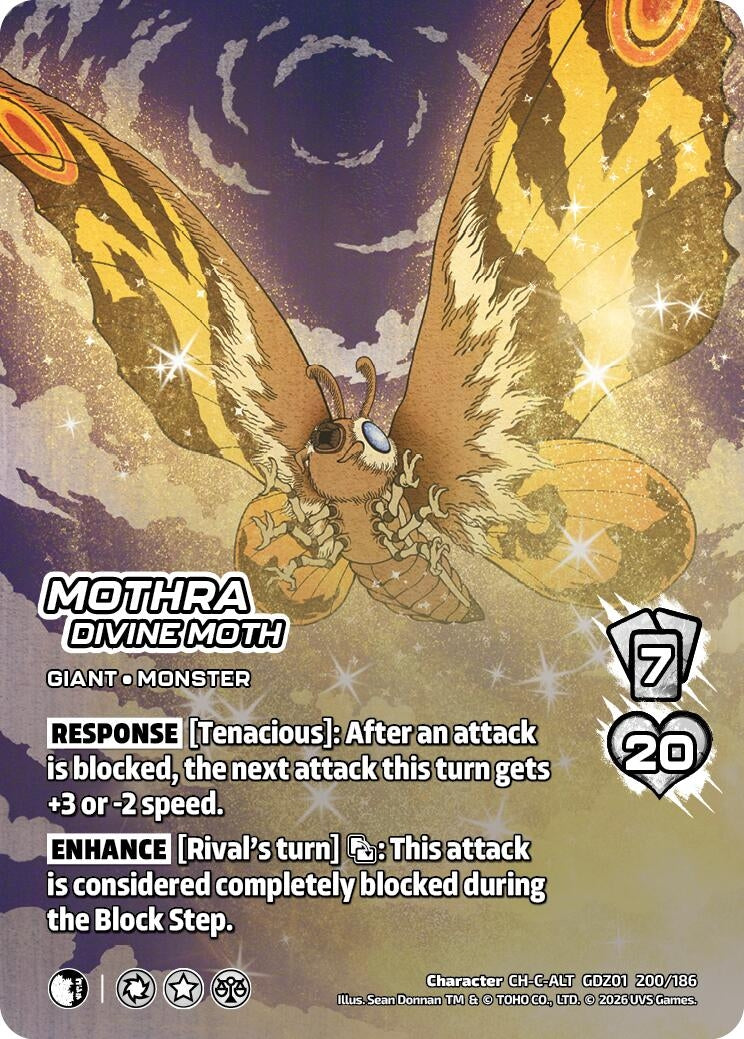 Image for Mothra, Divine Moth (Alternate Art) (GDZ01 200/186) (Godzilla: Reign of Kaiju) - UniVersus