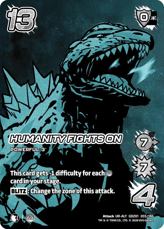 Image for Humanity Fights On (Alternate Art) (GDZ01 203/186) (Godzilla: Reign of Kaiju) - UniVersus