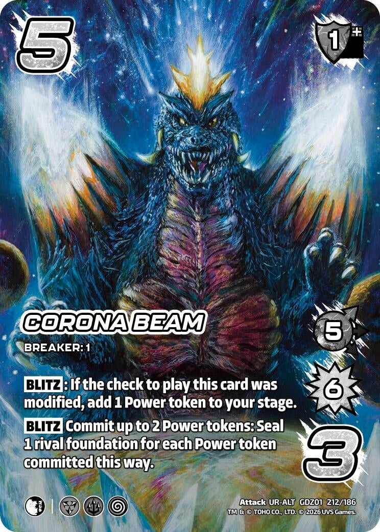 Image for Corona Beam (Alternate Art) (GDZ01 212/186) (Godzilla: Reign of Kaiju) - UniVersus