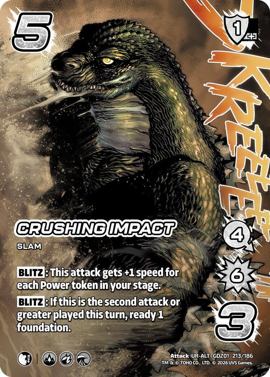 Image for Crushing Impact (Alternate Art) (GDZ01 213/186) (Godzilla: Reign of Kaiju) - UniVersus