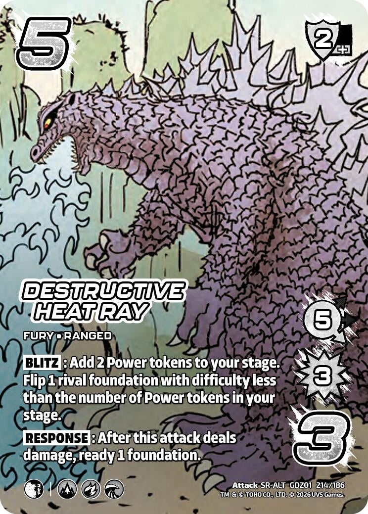 Image for Destructive Heat Ray (Alternate Art) (GDZ01 214/186) (Godzilla: Reign of Kaiju) - UniVersus