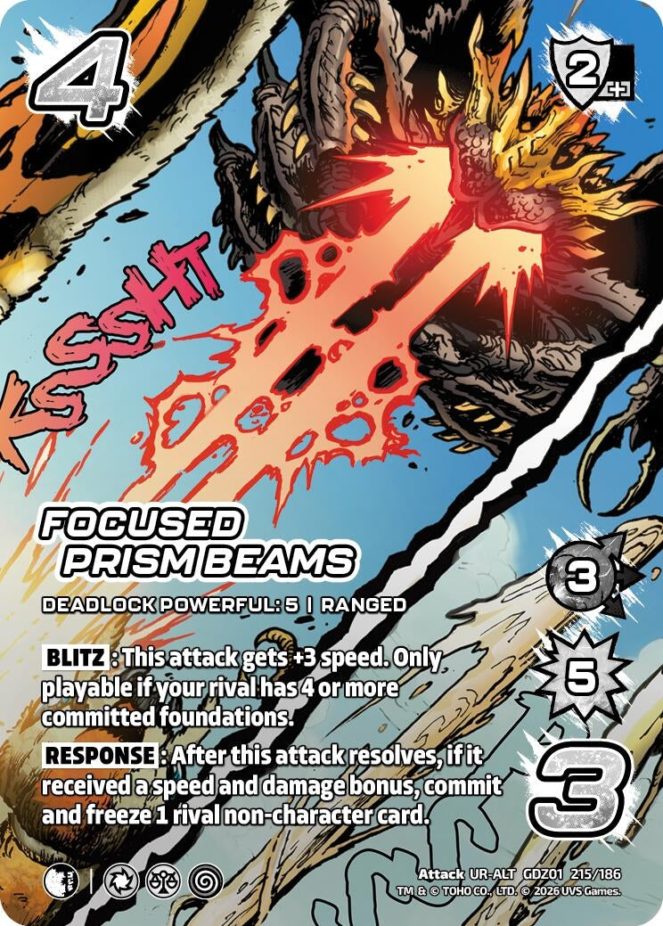 Image for Focused Prism Beams (Alternate Art) (GDZ01 215/186) (Godzilla: Reign of Kaiju) - UniVersus