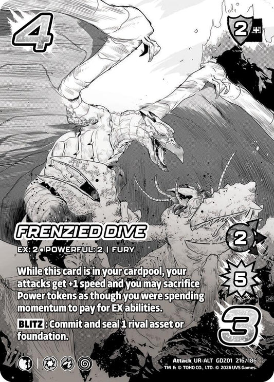 Image for Frenzied Dive (Alternate Art) (GDZ01 216/186) (Godzilla: Reign of Kaiju) - UniVersus