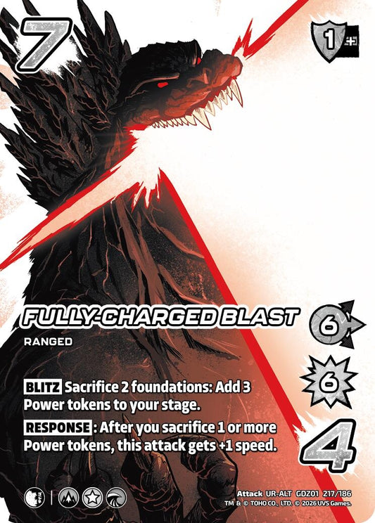 Image for Fully-Charged Blast (Alternate Art) (GDZ01 217/186) (Godzilla: Reign of Kaiju) - UniVersus