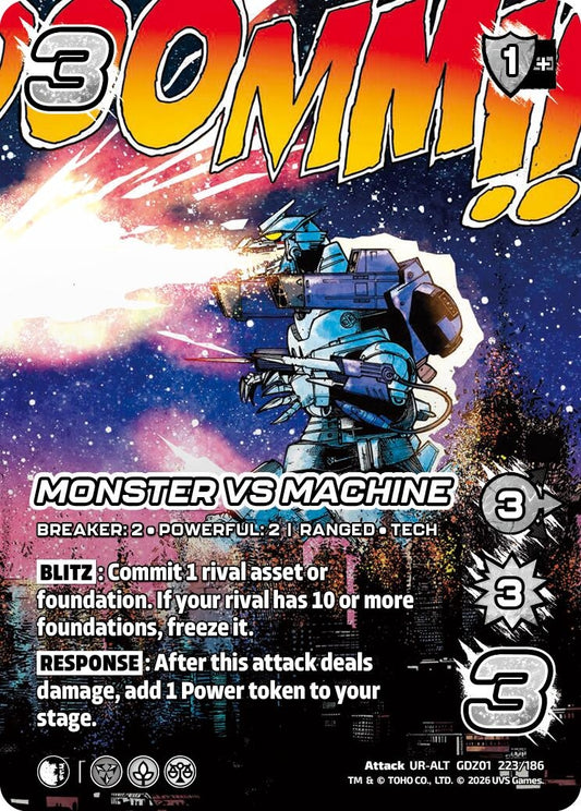 Image for Monster vs Machine (Alternate Art) (GDZ01 223/186) (Godzilla: Reign of Kaiju) - UniVersus