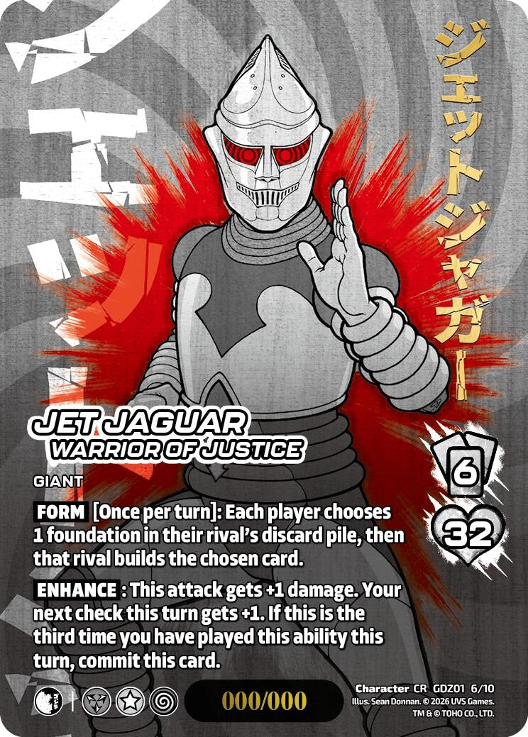 Image for Jet Jaguar, Warrior of Justice (Chrome Rare) (GDZ01 6/10) (Godzilla: Reign of Kaiju) - UniVersus