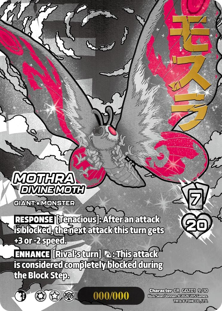 Image for Mothra, Divine Moth (Chrome Rare) (GDZ01 9/10) (Godzilla: Reign of Kaiju) - UniVersus