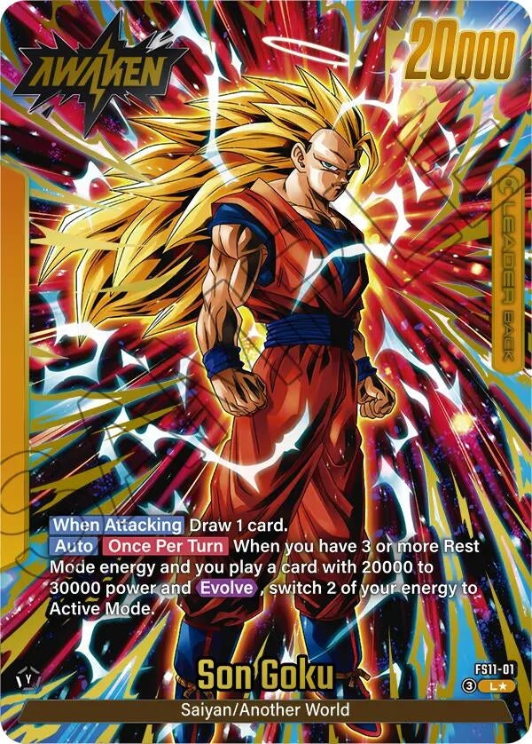 Image for Son Goku - FS11-01 (Gold) (FS11-01) (Starter Deck EX: The Phase of Evolution) - Dragon Ball Super: Fusion World