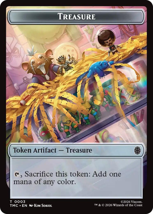 Image for Treasure // Robot Double-Sided Token (3 // 10) (Teenage Mutant Ninja Turtles) - Magic: The Gathering
