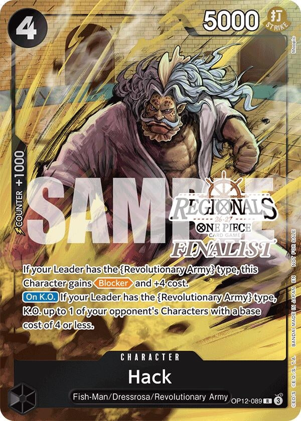 Image for Hack (Regionals Finalist Card Set 26-27) (OP12-089) (One Piece Promotion Cards) (OP-PR) - One Piece Card Game