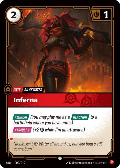 Image for Inferna (002/219) (Unleashed) - Riftbound: League of Legends Trading Card Game