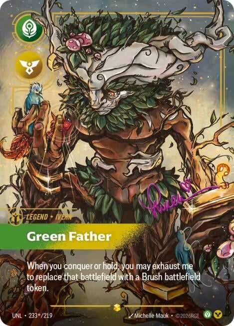 Image for Ivern - Green Father (Signature) (233*/219) (Unleashed) - Riftbound: League of Legends Trading Card Game