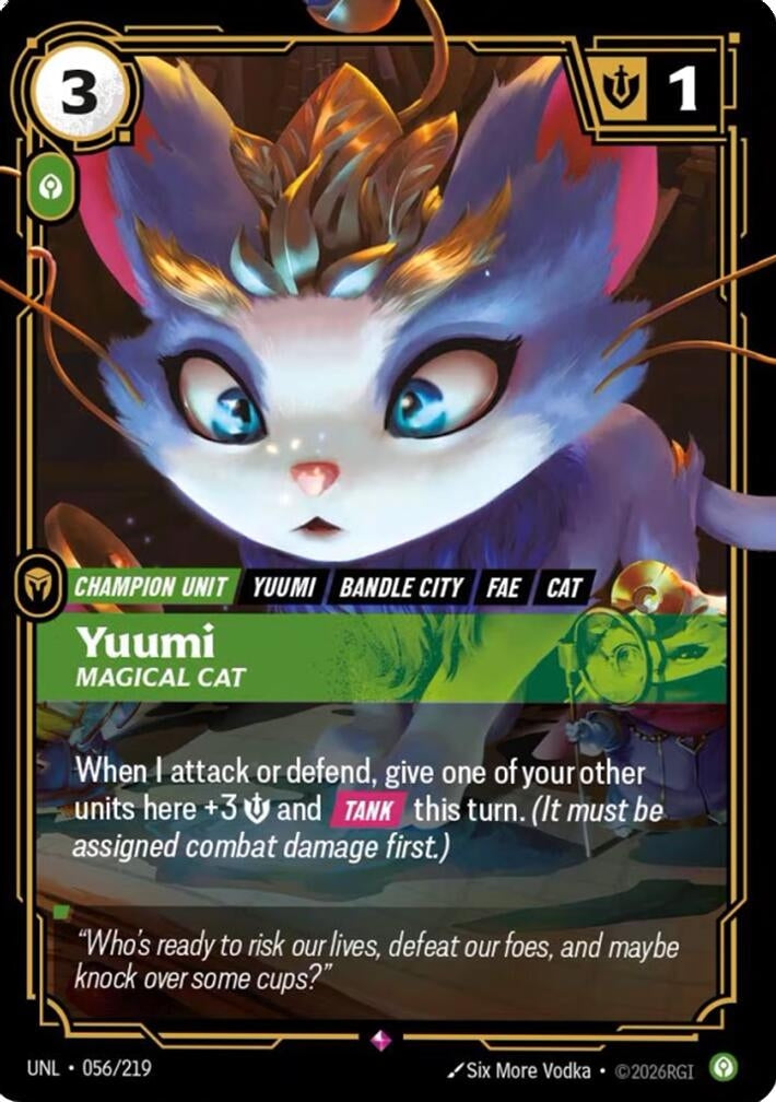 Image for Yuumi - Magical Cat (056/219) (Unleashed) - Riftbound: League of Legends Trading Card Game