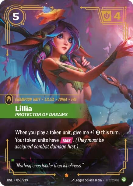 Image for Lillia - Protector of Dreams (058/219) (Unleashed) - Riftbound: League of Legends Trading Card Game
