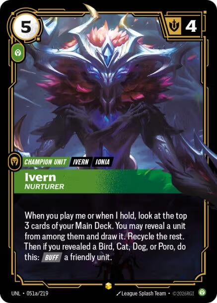 Image for Ivern - Nurturer (Alternate Art) (051a/219) (Unleashed) - Riftbound: League of Legends Trading Card Game