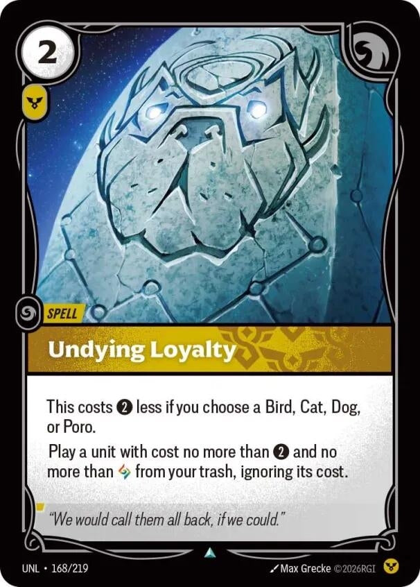 Image for Undying Loyalty (168/219) (Unleashed) - Riftbound: League of Legends Trading Card Game
