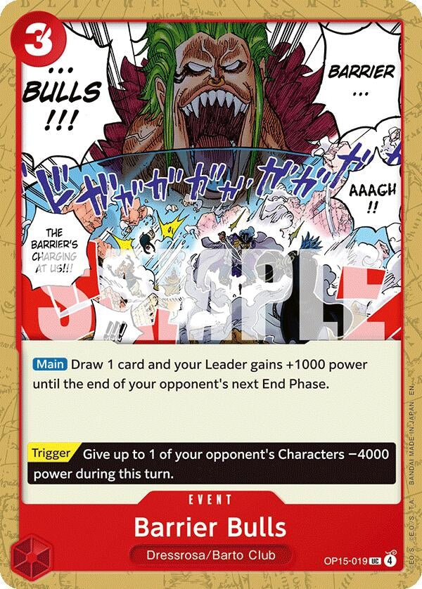 Image for Barrier Bulls (OP15-019) (Adventure on Kami's Island) - One Piece Card Game