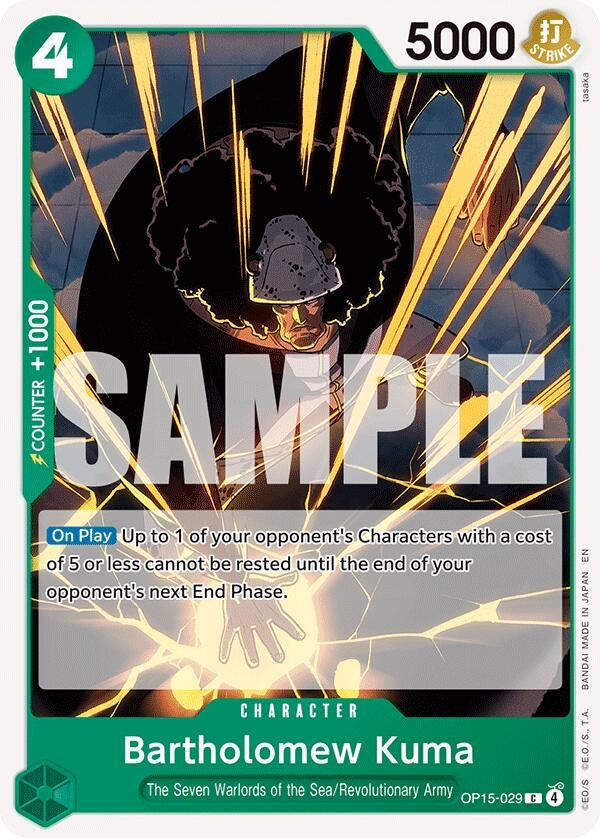 Image for Bartholomew Kuma (OP15-029) (OP15-029) (Adventure on Kami's Island) - One Piece Card Game