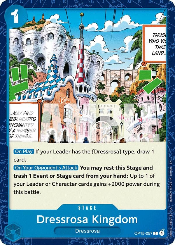 Image for Dressrosa Kingdom (OP15-057) (Adventure on Kami's Island) - One Piece Card Game