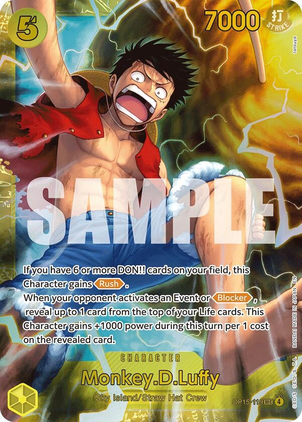 Monkey.D.Luffy (OP15-119) (OP15-119) (Adventure on Kami's Island) – Red ...