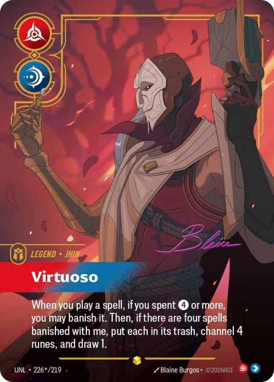 Image for Jhin - Virtuoso (Signature) (226*/219) (Unleashed) - Riftbound: League of Legends Trading Card Game