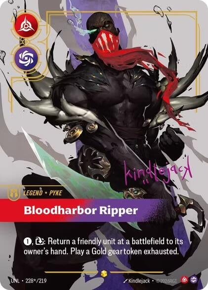 Image for Pyke - Bloodharbor Ripper (Signature) (228*/219) (Unleashed) - Riftbound: League of Legends Trading Card Game