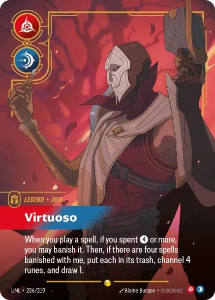Image for Jhin - Virtuoso (Overnumbered) (226/219) (Unleashed) - Riftbound: League of Legends Trading Card Game
