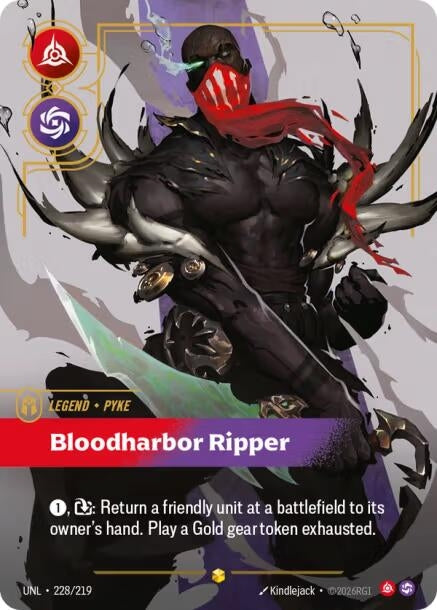 Image for Pyke - Bloodharbor Ripper (Overnumbered) (228/219) (Unleashed) - Riftbound: League of Legends Trading Card Game