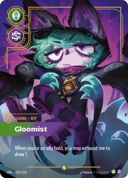 Image for Vex - Gloomist (Overnumbered) (232/219) (Unleashed) - Riftbound: League of Legends Trading Card Game