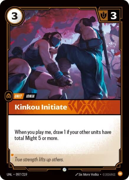 Image for Kinkou Initiate (097/219) (Unleashed) - Riftbound: League of Legends Trading Card Game