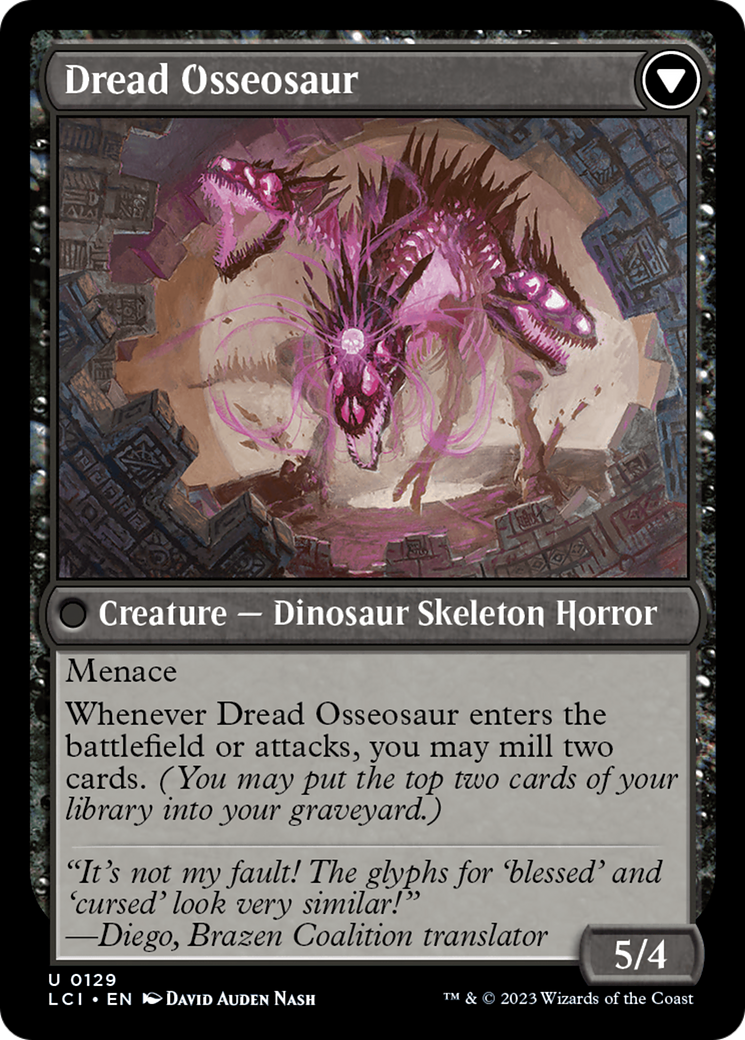 Visage of Dread // Dread Osseosaur [The Lost Caverns of Ixalan] | Red Riot Games CA