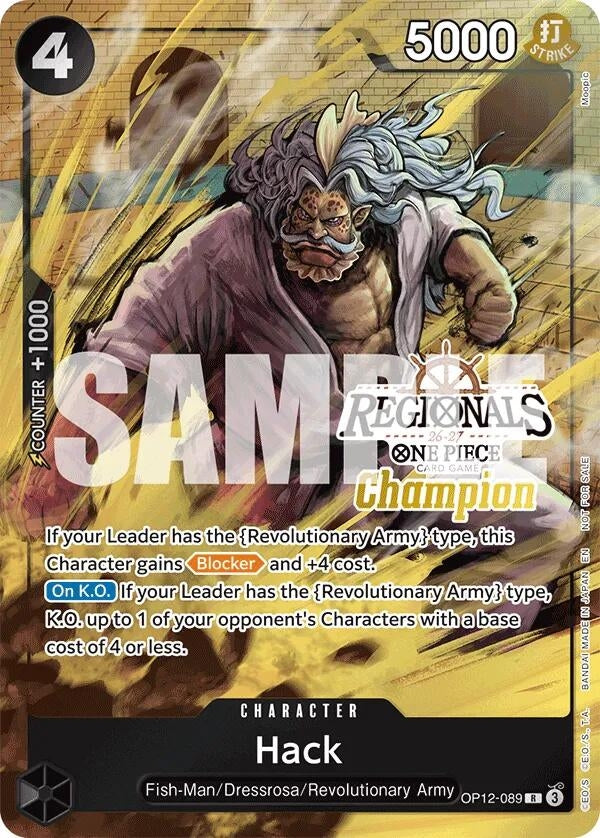 Image for Hack (Regionals Champion Card Set 26-27) (OP12-089) (One Piece Promotion Cards) - One Piece Card Game