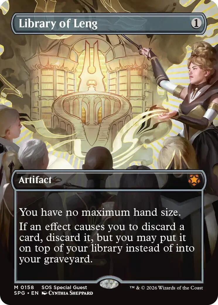 Image for Library of Leng (Borderless) (158) (Special Guests) (SPG) - Magic: The Gathering