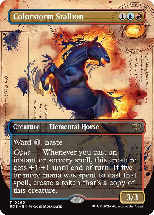 Image for Colorstorm Stallion (Borderless) (299) (Secrets of Strixhaven) - Magic: The Gathering
