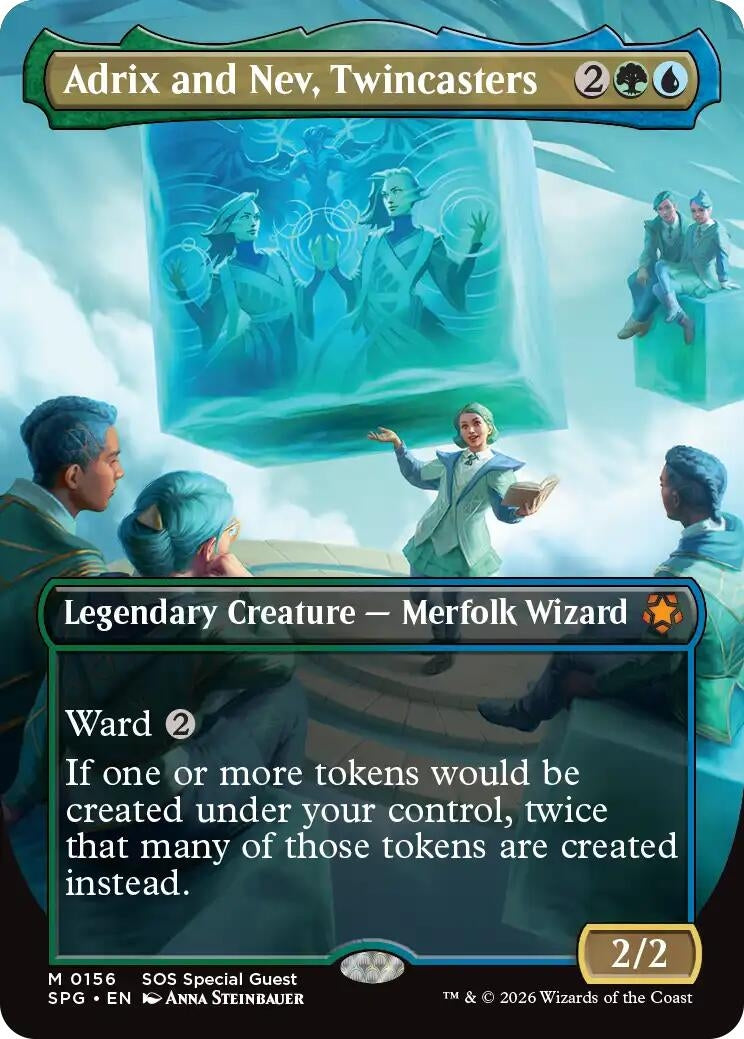 Image for Adrix and Nev, Twincasters (Borderless) (156) (Special Guests) (SPG) - Magic: The Gathering
