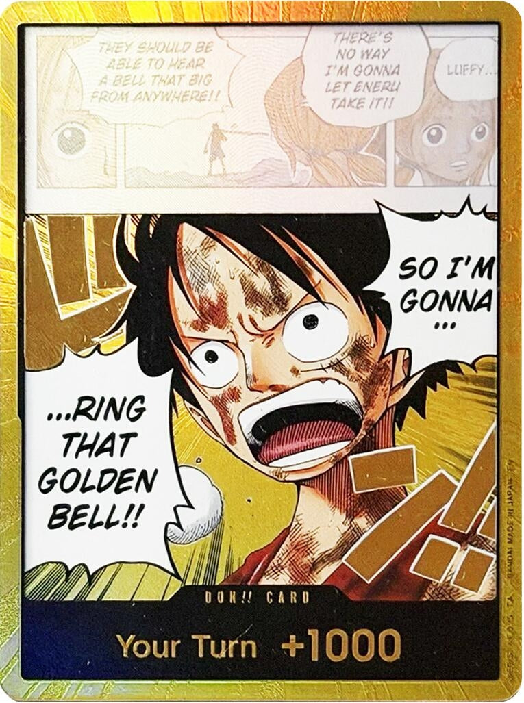 Image for DON!! Card (Luffy) (Gold) (Adventure on Kami's Island) (OP15-EB04) - One Piece Card Game