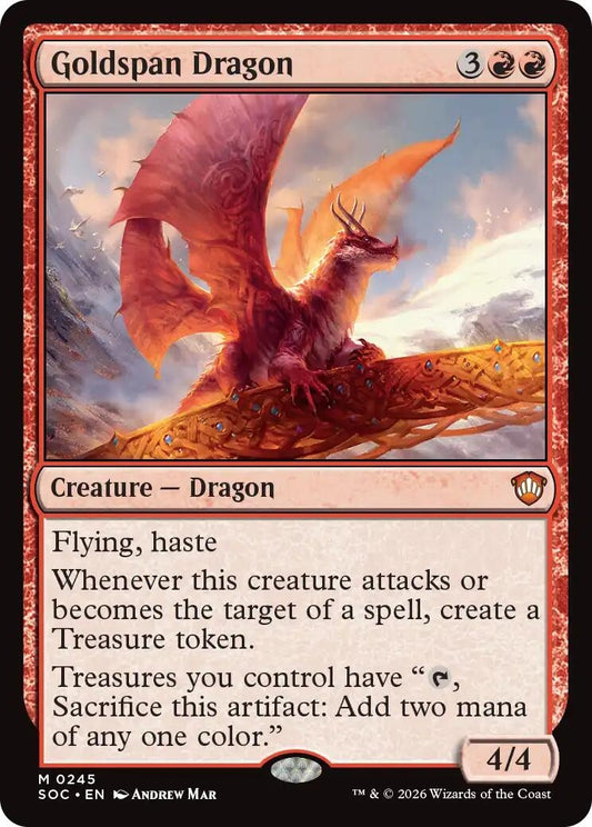 Image for Goldspan Dragon (245) (Secrets of Strixhaven) - Magic: The Gathering