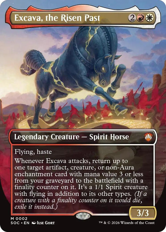 Image for Excava, the Risen Past (Borderless) (2) (Secrets of Strixhaven) - Magic: The Gathering