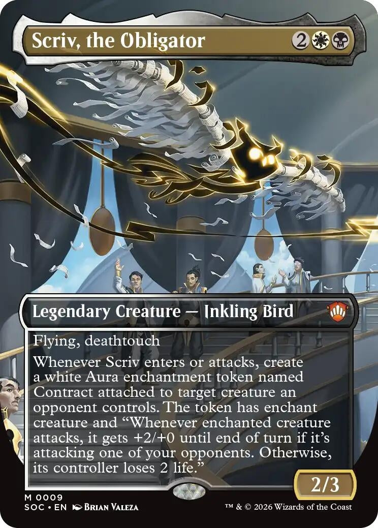 Image for Scriv, the Obligator (Borderless) (9) (Secrets of Strixhaven) - Magic: The Gathering