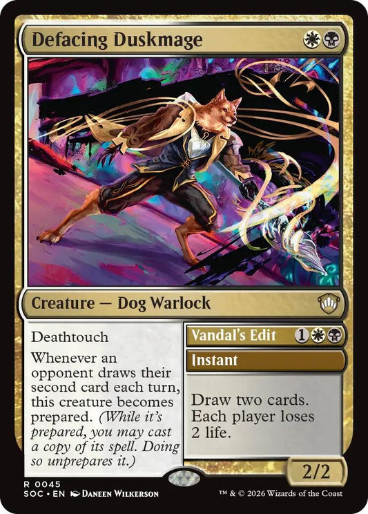 Image for Defacing Duskmage (45) (Secrets of Strixhaven) - Magic: The Gathering