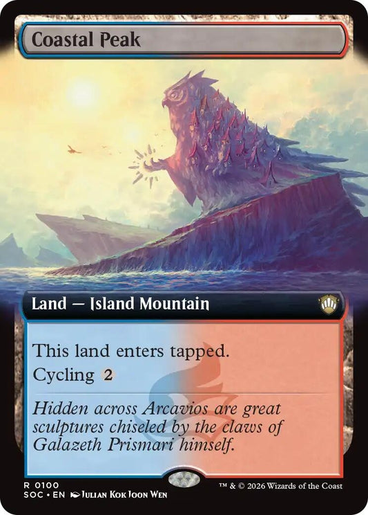 Image for Coastal Peak (Extended Art) (100) (Commander: Secrets of Strixhaven) - Magic: The Gathering