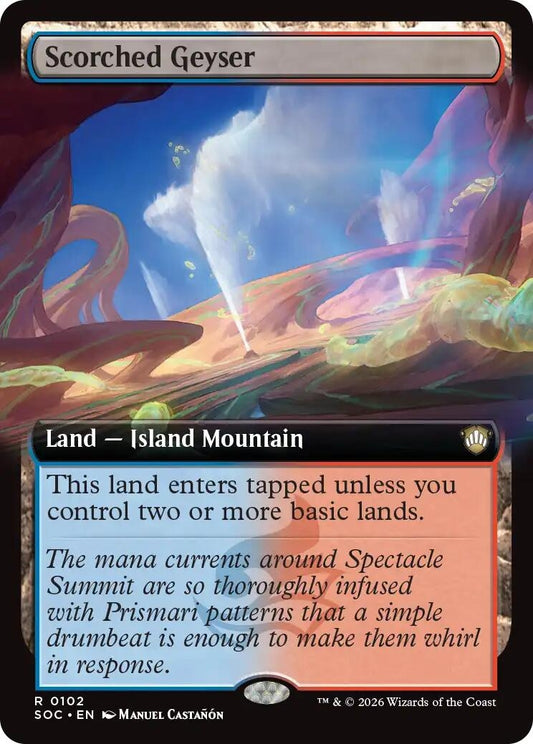 Image for Scorched Geyser (Extended Art) (102) (Commander: Secrets of Strixhaven) - Magic: The Gathering