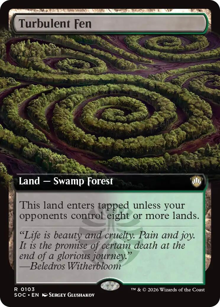 Image for Turbulent Fen (Extended Art) (103) (Commander: Secrets of Strixhaven) - Magic: The Gathering