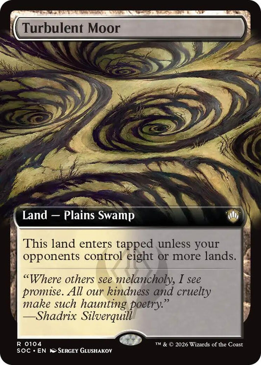 Image for Turbulent Moor (Extended Art) (104) (Commander: Secrets of Strixhaven) - Magic: The Gathering