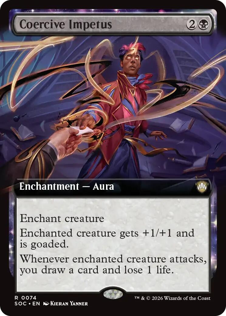 Image for Coercive Impetus (Extended Art) (74) (Commander: Secrets of Strixhaven) - Magic: The Gathering