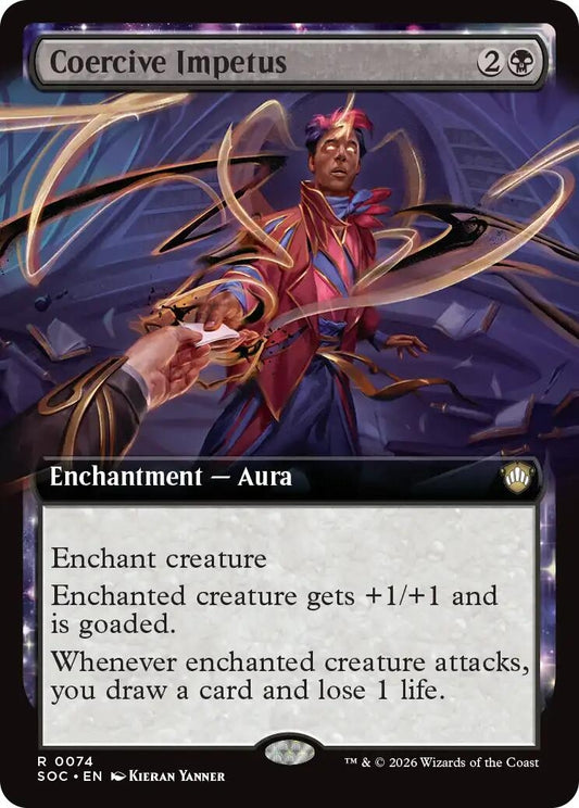 Image for Coercive Impetus (Extended Art) (74) (Commander: Secrets of Strixhaven) - Magic: The Gathering