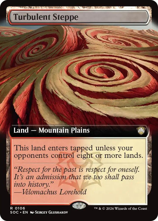 Image for Turbulent Steppe (Extended Art) (106) (Commander: Secrets of Strixhaven) - Magic: The Gathering