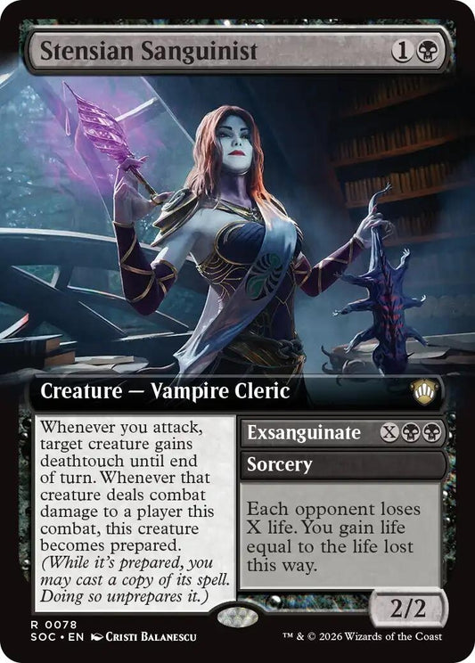 Image for Stensian Sanguinist (Extended Art) (78) (Commander: Secrets of Strixhaven) - Magic: The Gathering