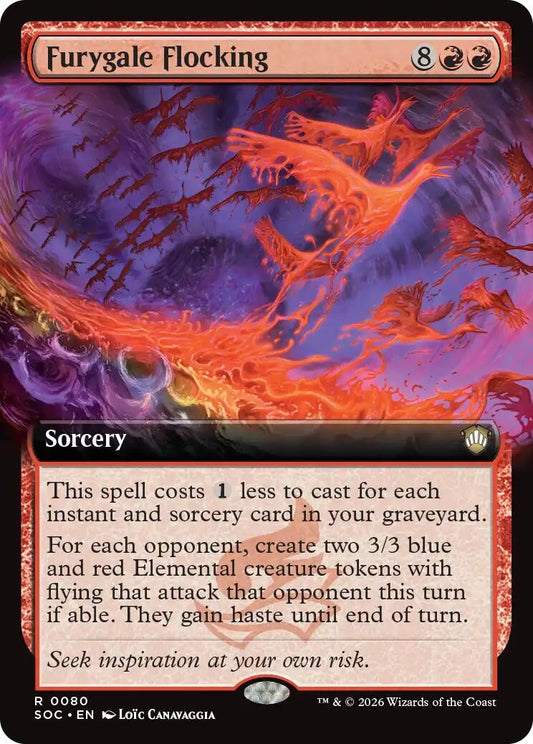 Image for Furygale Flocking (Extended Art) (80) (Commander: Secrets of Strixhaven) - Magic: The Gathering